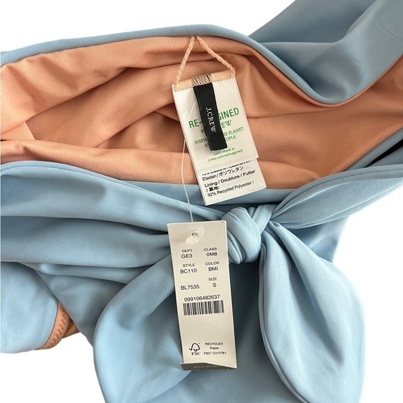 J. Crew - NWT Two Piece Bikini String Bikini Top & High Waisted Bottoms Sz S - Picture 11 of 12